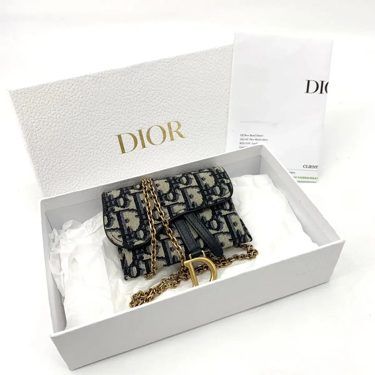 クリスチャン Dior(ディオール) サドルバッグ ナノ ポーチ チェーンバッグ S5654CTZQ