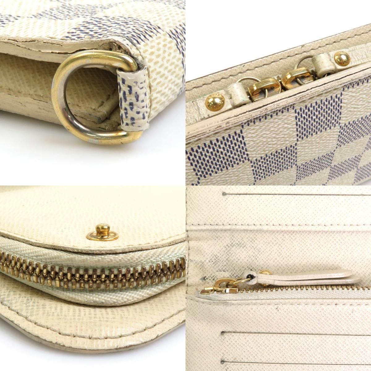 ルイ ヴィトン LOUIS VUITTON 二つ折り長財布 ダミエアズール