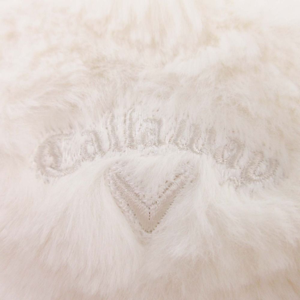 Callaway - 美品 21aw Callaway キャロウェイ フードつき ダブルジップ ボアベスト エコファー ゴルフウェア スポーツ S 白 ホワイト  レディース 古着 中古 USED 美品 21aw Callaway キャロウェイ フードつき ダブルジップ