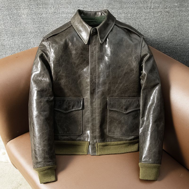 A2フライトジャケット メンズ ミリタリージャケット 空軍 タンニン鞣し