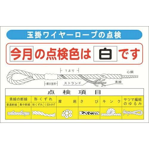 2営業日で発送 … 玉掛けワイヤーロープの点検 1145330801 1枚