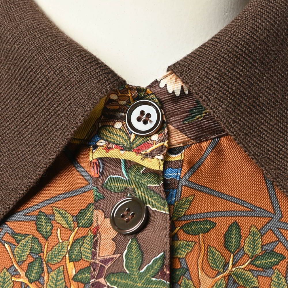 HERMES マルジェラ期 ポロシャツ HERMES マルジェラ期 シルク切替 