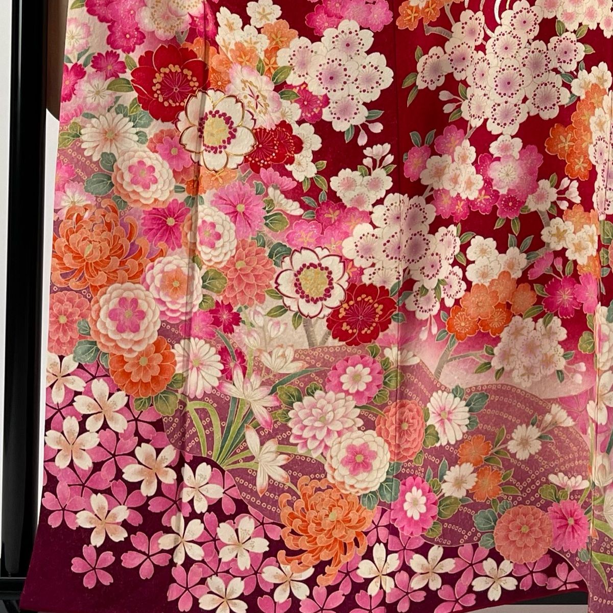 要事前確認　振袖　正絹　裄68.5　身丈170　パールトン　3355rym 要事前確認 振袖 正絹 裄68.5 身丈170 パールトン 3355rym 振袖