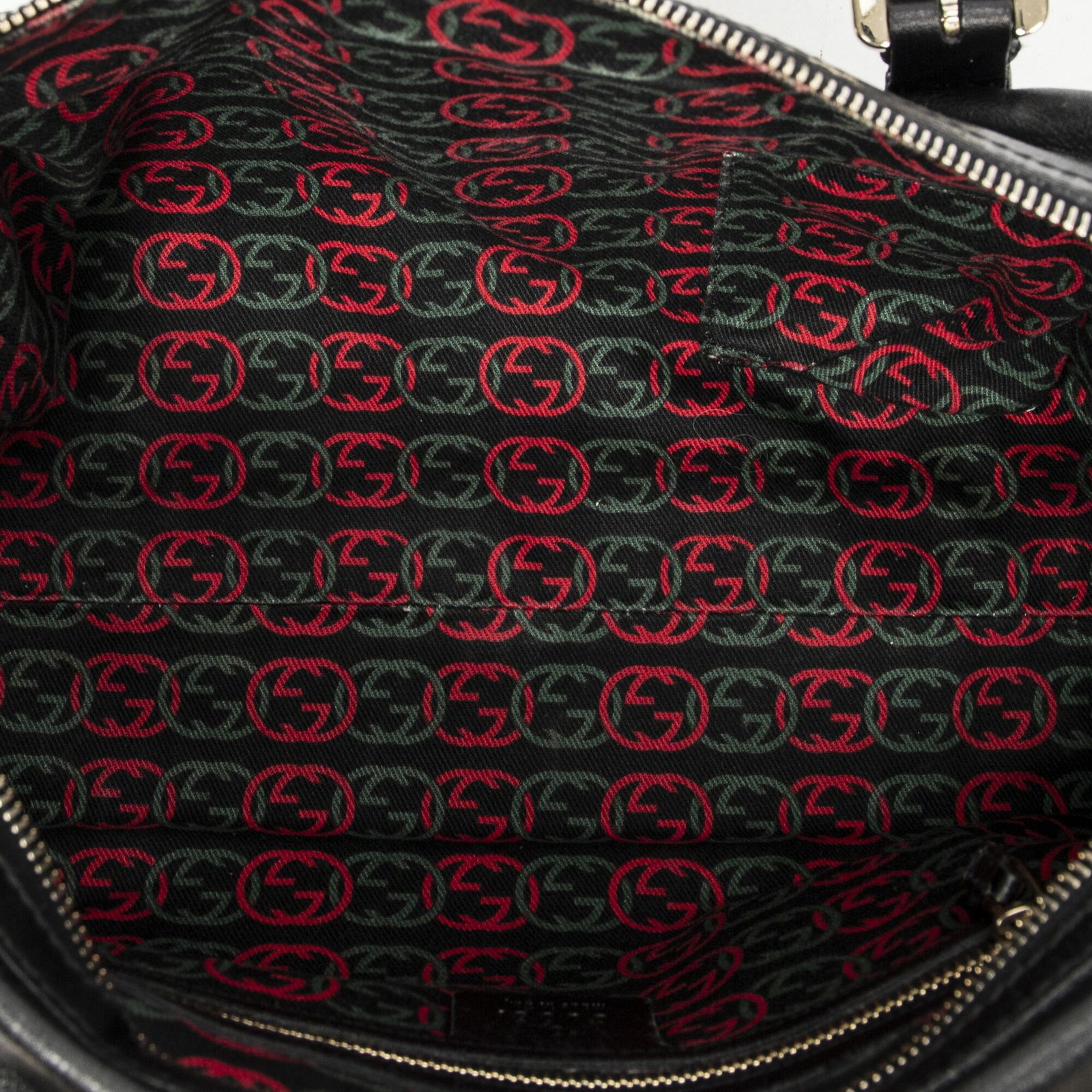 GUCCI グッチスモールヘリテージボストン黒カーフスキンレザーA