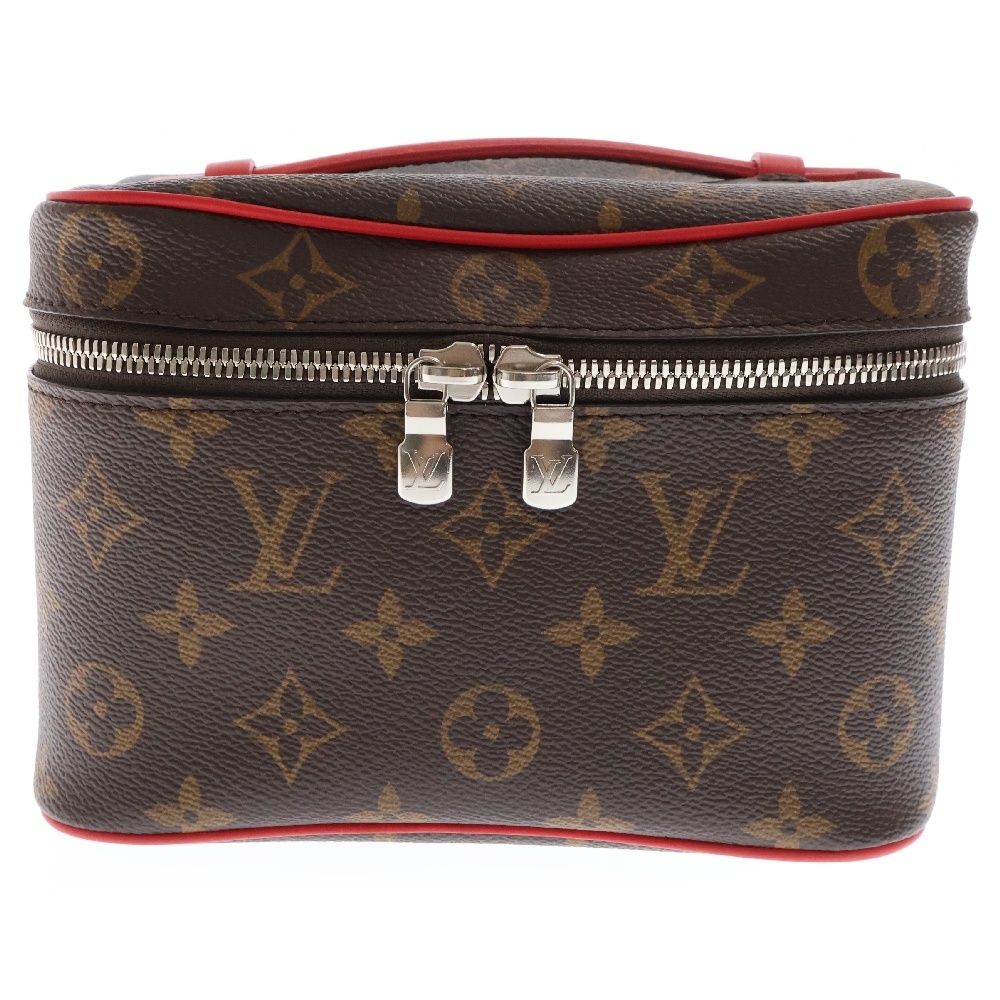 LOUIS VUITTON ルイヴィトン モノグラムマカサー ニースBB レザーバニティバッグ ブラウン M46766