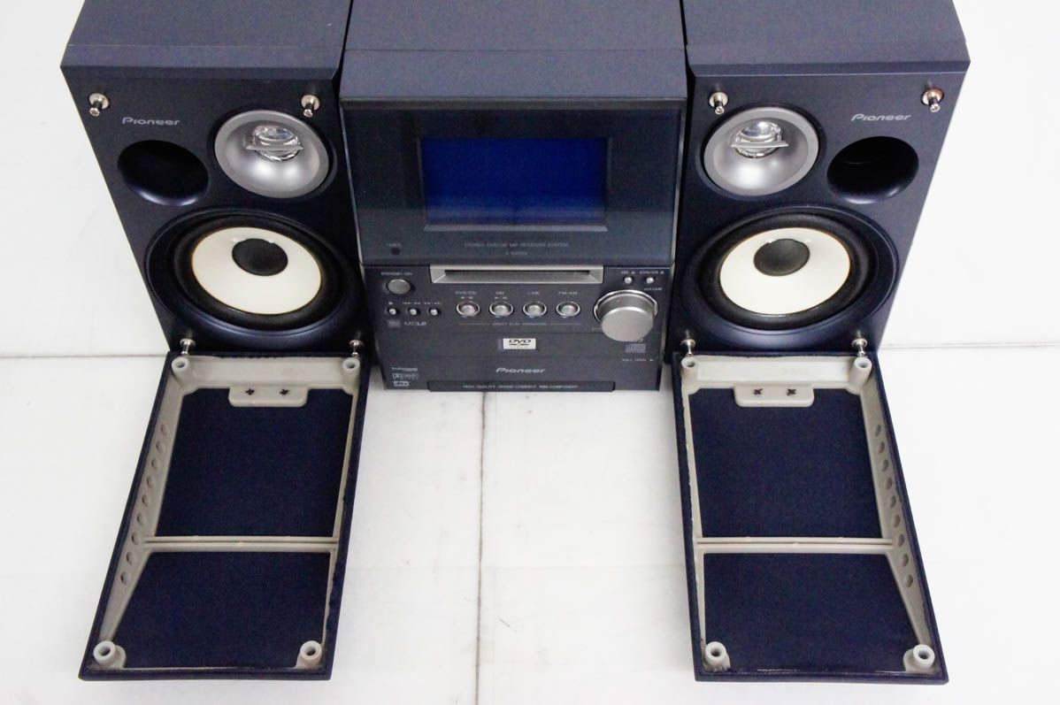 中古】Pioneerパイオニア DVD/MDミニコンポーネントシステム DVD／CD  