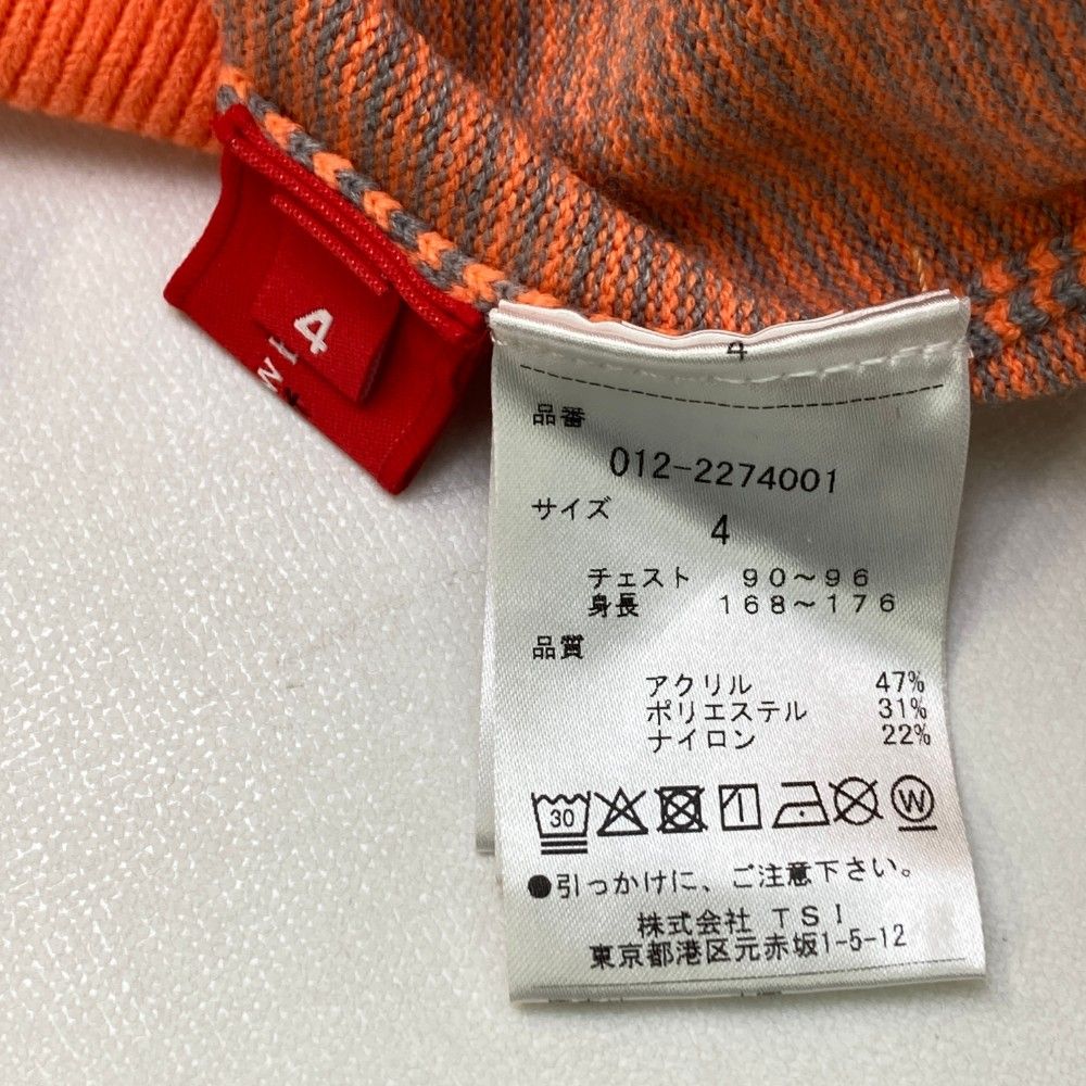 サイズ：4 NEW BALANCE GOLF ニューバランス  タートルニット セーター  オレンジ系 [240101457910] ゴルフウェア メンズ ストスト サイズ：4 NEW BALANCE GOLF ニューバランス タートルニット