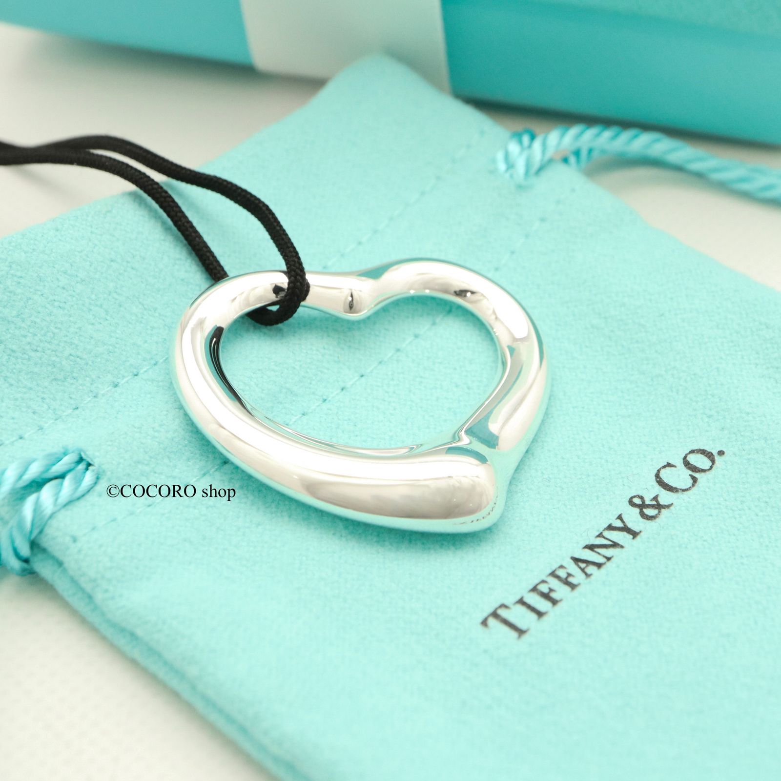 美品】ティファニー TIFFANY&Co. オープンハート 36mm エルサ 