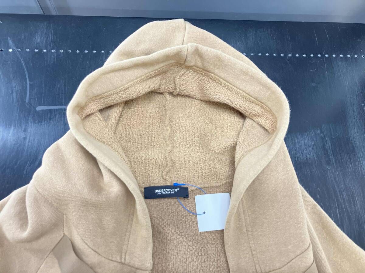 週末価格 UNDERCOVER THE DEAD HERMITS UCW4809-1 アンダーカバー ビッグシルエットパーカー プリント サイズ2 アジャスターコード ベージュ 格安
