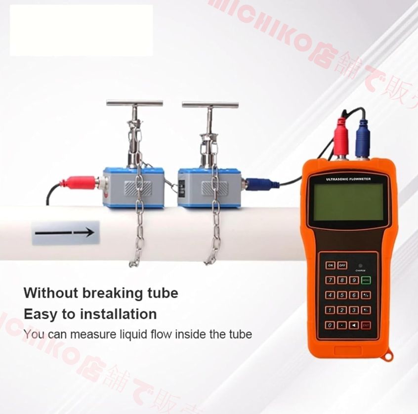 WJW ハンドヘルドデジタル液体超音波流量計水流量計クランプオン流量計ポータブル液体流量計銅|PVCパイプ用DN50-700mm 動作温度-30-90℃ 210 x 90 x 30 mm DN6000 WWW_NOITHATQUANGTHANH_NET