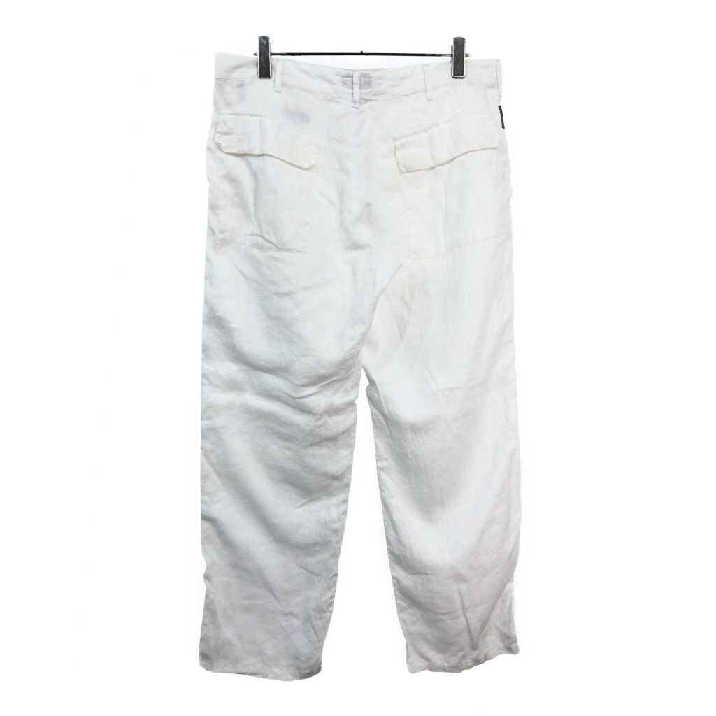 ARMANI JEANS アルマーニ ジーンズ リネンパンツ ホワイト メンズ W36 L31相当 古着 V6381