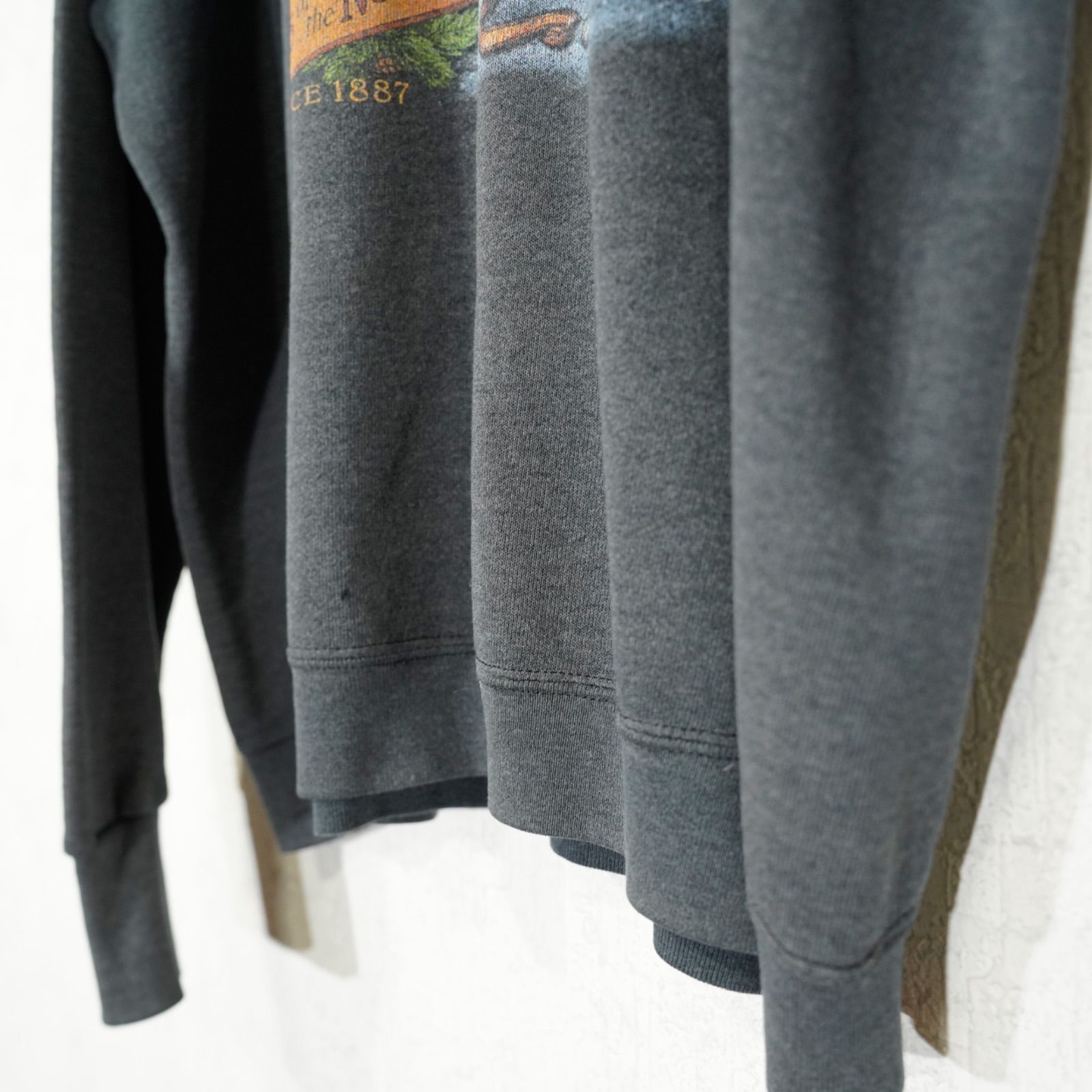 90's USA VINTAGE DELTA WOLF PRINT DESIGN SWEAT SHIET/90年代