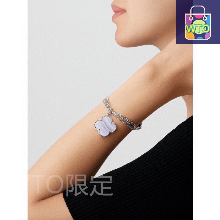 クローバーブレスレット　カルセドニー クローバーブレスレット 15mm 5P（カルセドニー） - AR JEWELRY