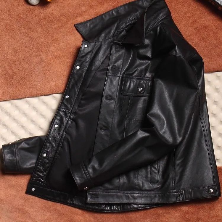 h 本革 レザージャケット メンズ フルグレインレザー ライダースジャケット｜水洗 植鞣 頭層羊革 ジャケット 大きいサイズ対応 シンプル 大人スタイル アメカジ ヴィンテージ風