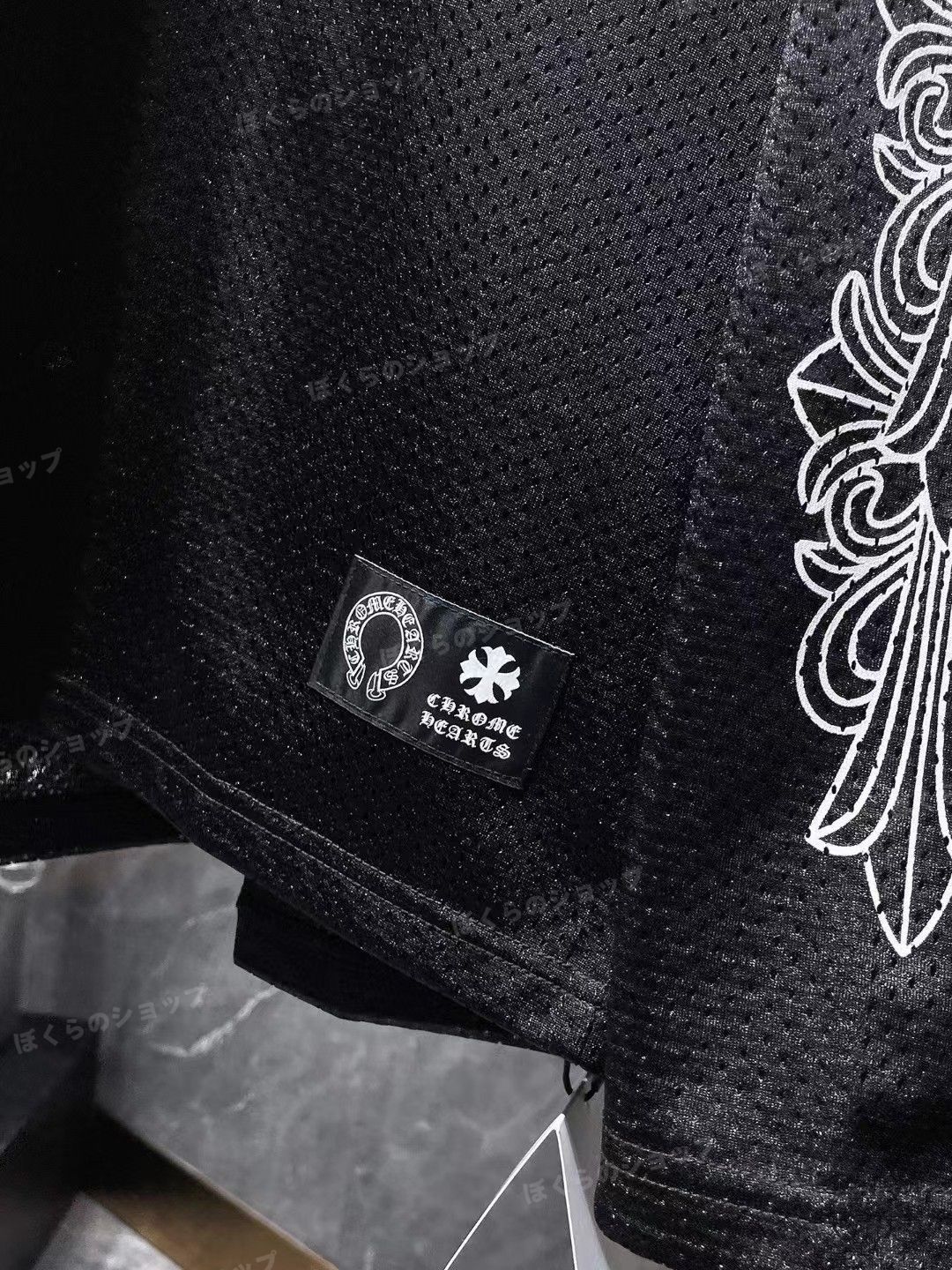 Chrome Hearts | クロムハーツ セットアップ  長袖 Ｔシャツ ブラック ロンT ショーツ ショットパンツ ハーフパンツ 二層メッシュ メッシュ生地 夏着 秋着 黒