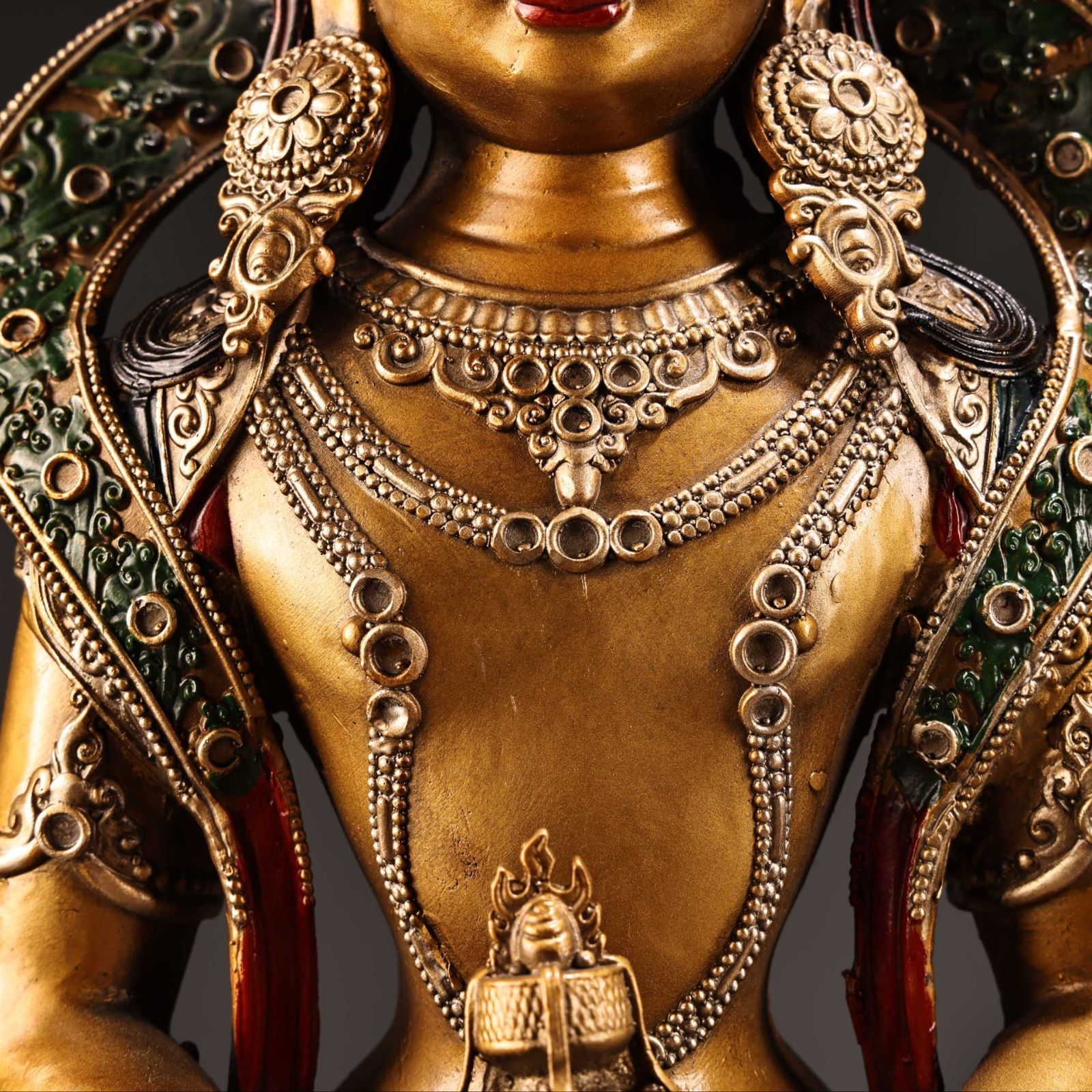 旧家蔵出し 銅製 浮彫 鏨刻 描金 彩繪 金剛薩錘菩薩像 仏像 密宗密教