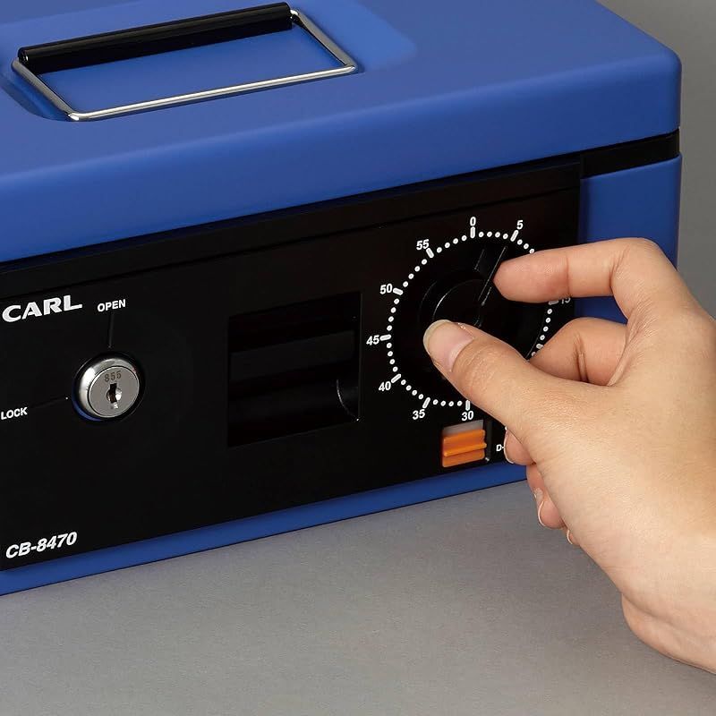 カール事務器 手提げ金庫 キャッシュボックス A5 ブルー CB-8470 1 WWW_KANDAIZUMI_COM