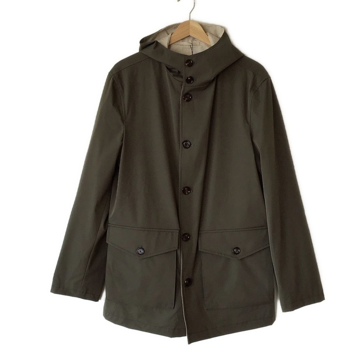 【美品】KIRED（キーレッド）ステンカラーコート　カーキ 美品】KIRED（キーレッド）ステンカラーコートカーキ