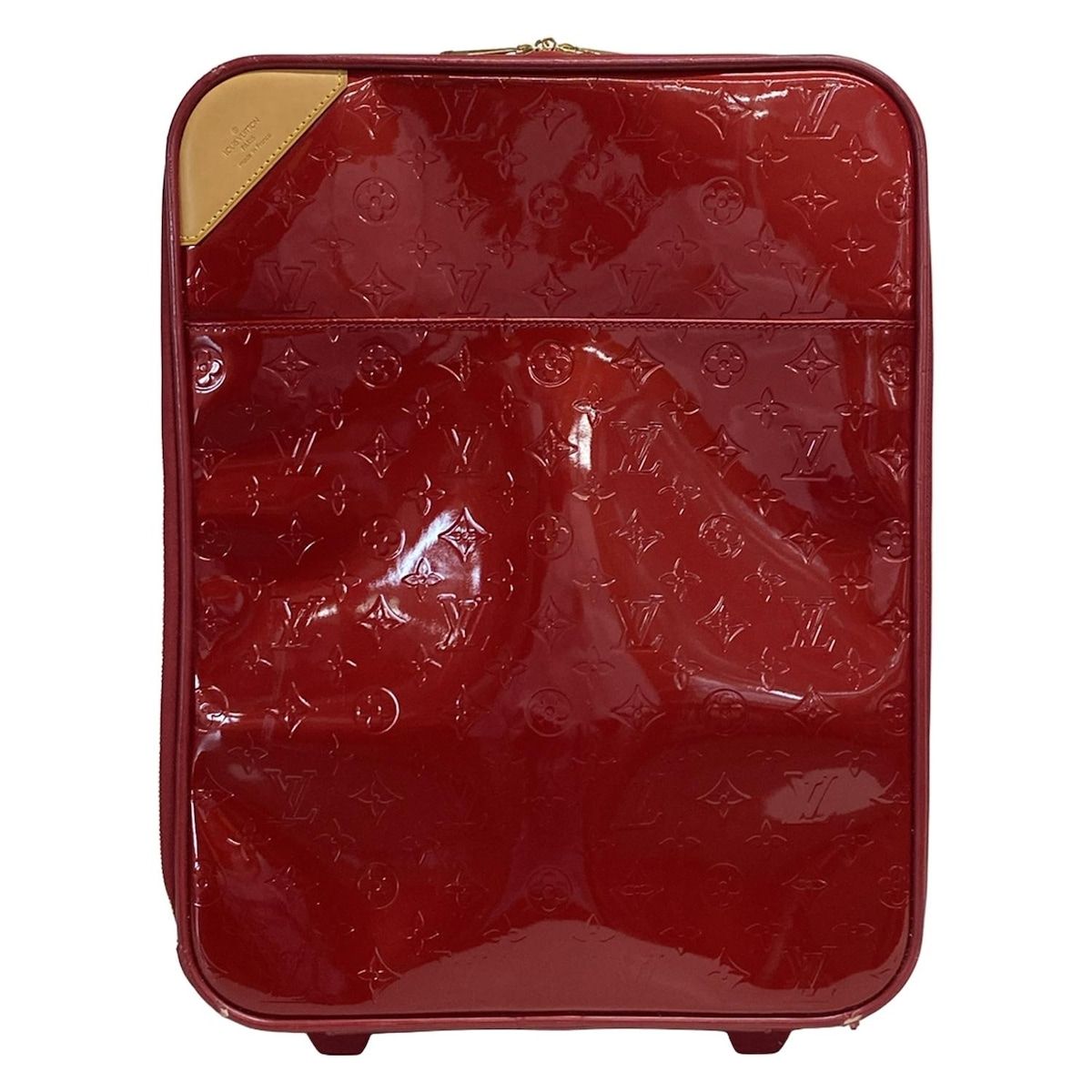 LOUIS VUITTON ルイヴィトン キャリーバッグ モノグラムヴェルニ ペガス45 M91278 ポムダムール レザー
