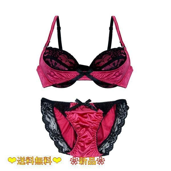 ブラ＆ショーツ セット (A70/M-D80/L) 花柄 刺しゅう ブラショーツ 4セット組 ニッセン 女性 下着 レディース 福袋 ブラジャー  ショーツ セット 4セット お得