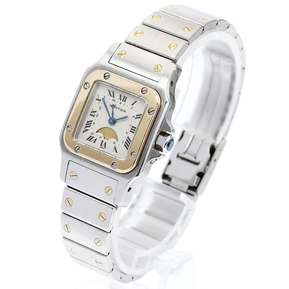 訳ありカルティエ CARTIER W20008C4 サントスガルベ SM YGコンビ  