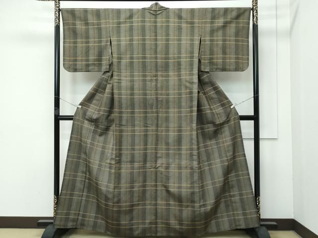 平和屋本店 ざざんざ織 伊兵衛織 単衣 格子柄 CZAA3759s5