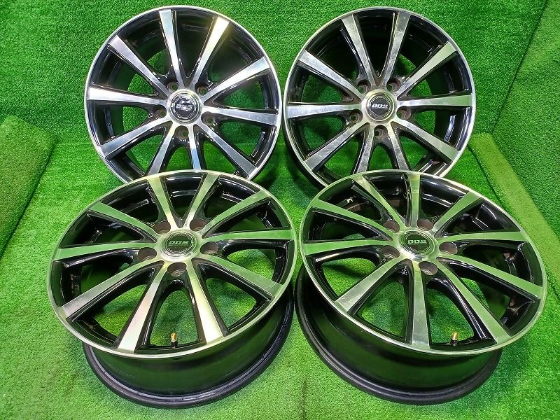 社外 D.O.S ﾉｱ ｳﾞｫｸｼｰ ホイール アルミ ブラックポリッシュ 16インチ 6.5J 5穴 4本 114.3