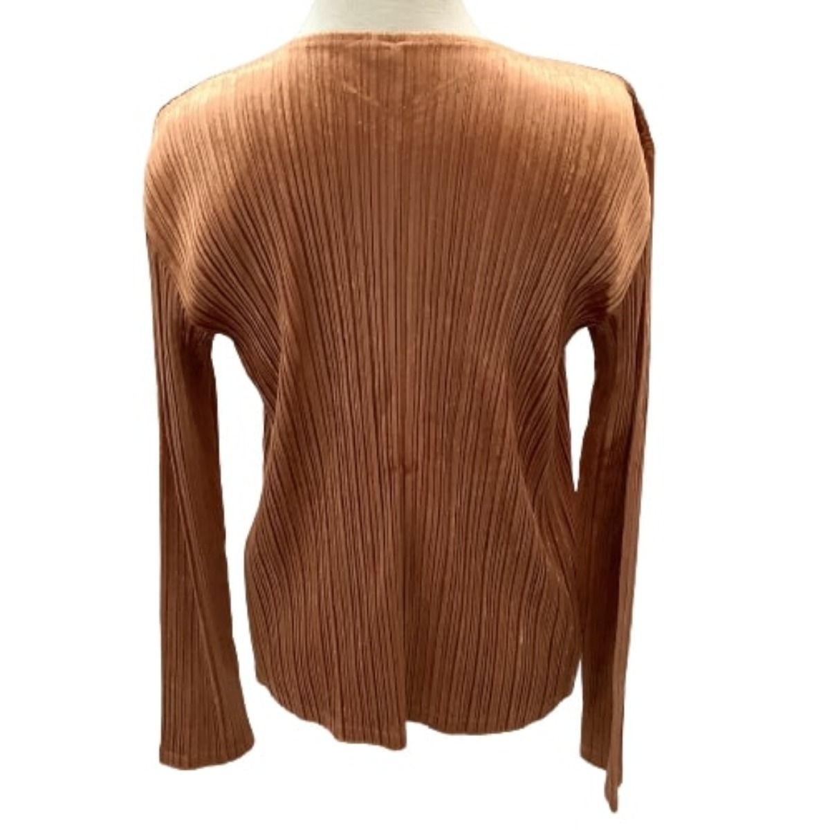 PLEATS PLEASE イッセイミヤケ ボレロ カーディガン シアーブラウン PLEATS PLEASE イッセイミヤケ ボレロ カーディガン シアーブラウン
