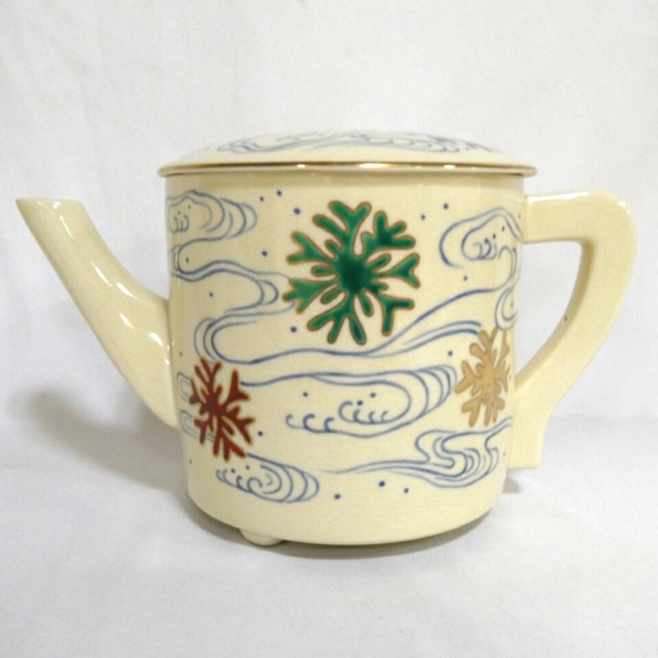 十月の特売品 泉山窯 前田宝泉作 仁清写 水藻 片口水次 水注 茶道具