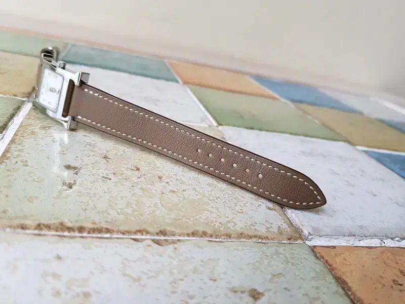 Hermes Hアワー PM サイズ シルバー エトープ 時計 NICORILABO_COM