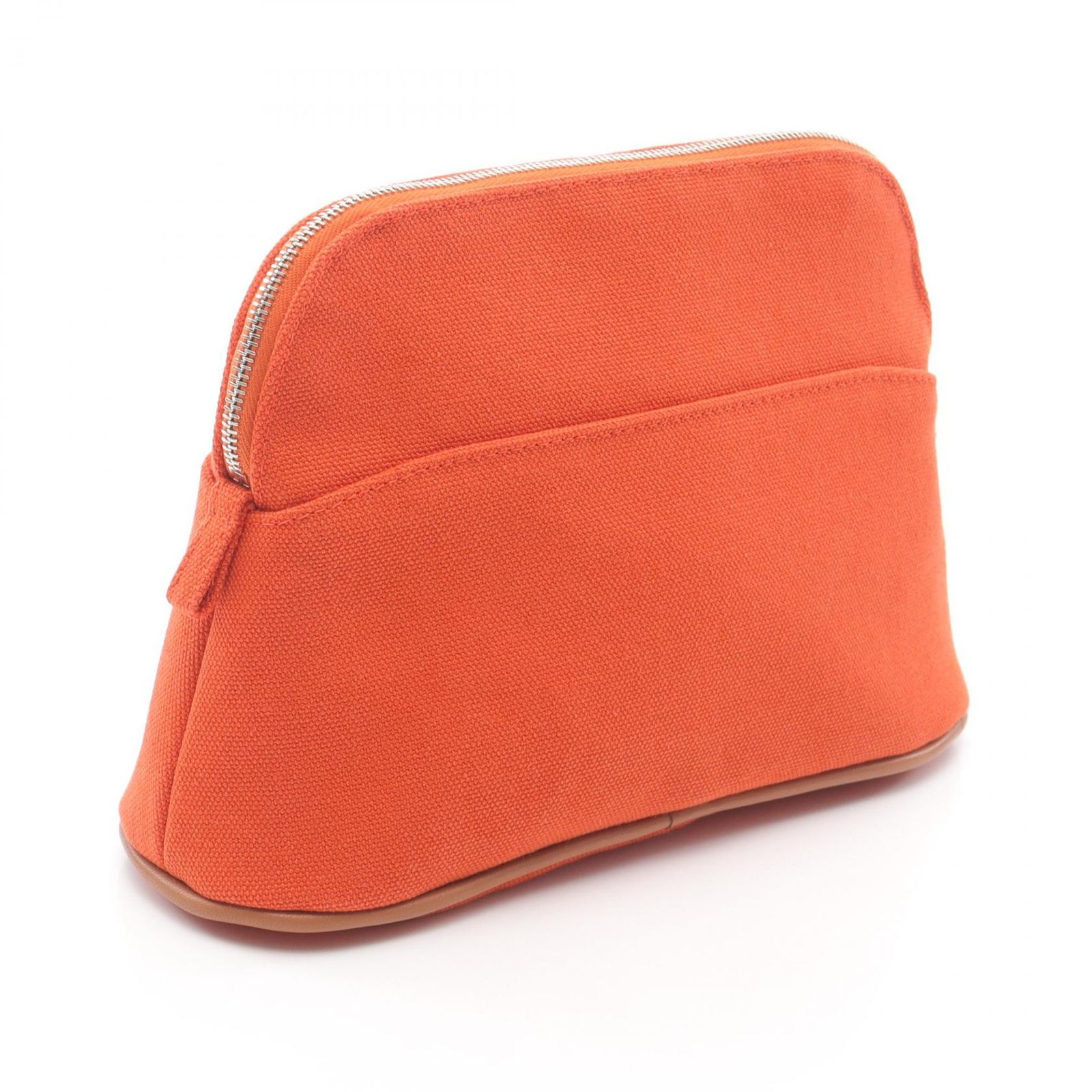 エルメス HERMES ポーチ ボリードポーチ20 オランジュ フー キャンバス レザー ボリードポーチ ミニ オランジュ フー レディース Used A