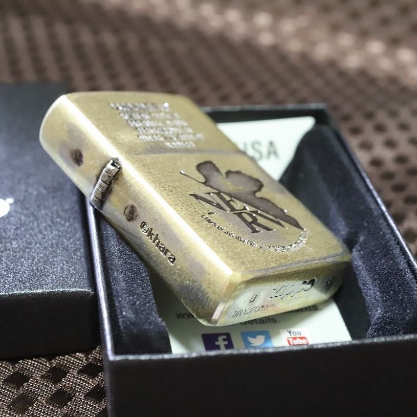 エヴァンゲリオン NERVマーク ZIPPO USED加工 ジッポー ネルフ 人気