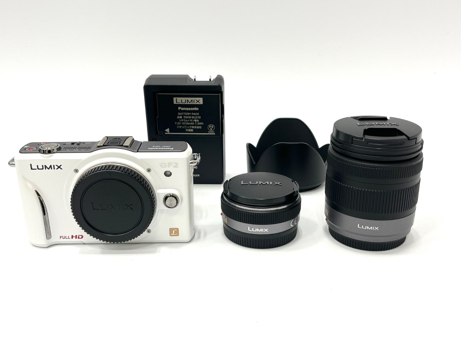 Panasonic パナソニック LUMIX GF2 DMC-GF2 ホワイト | ダブルレンズキット G 1 2.5|14 G VARIO 1 3.5-5.6|14-42