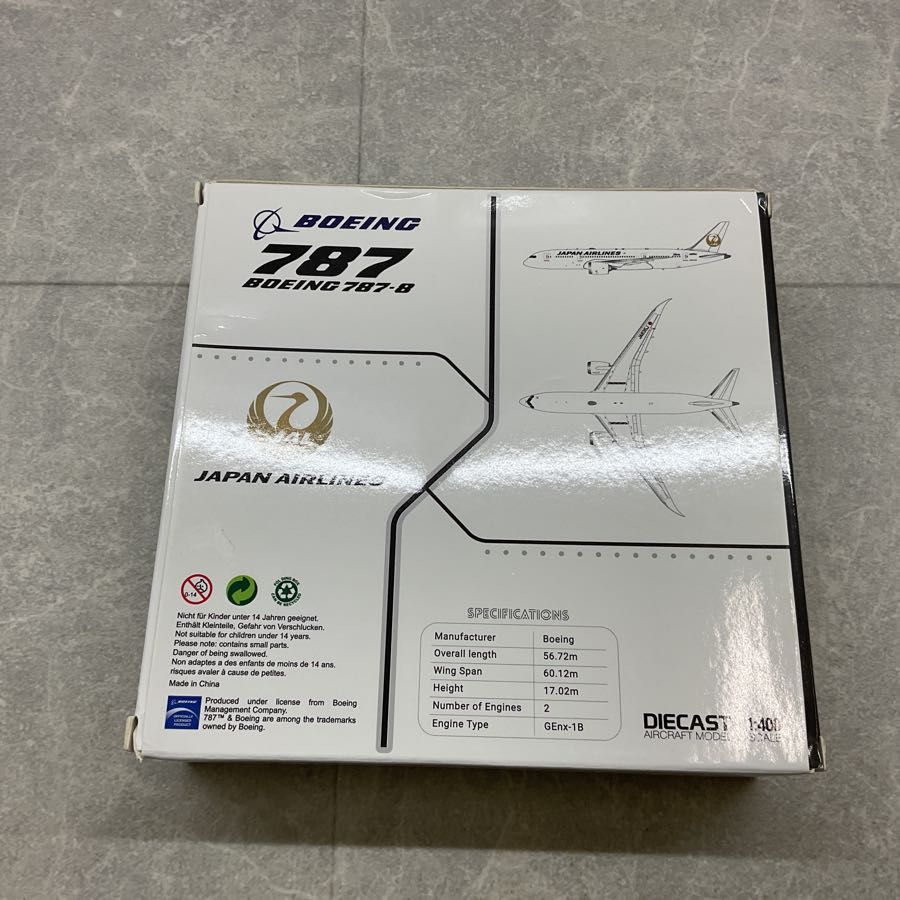 JAL BOEING 787-8 SA4001 1:400 金の鶴丸 JAL BOEING 787-8 SA4001 1:400 金の鶴丸 - メルカリ