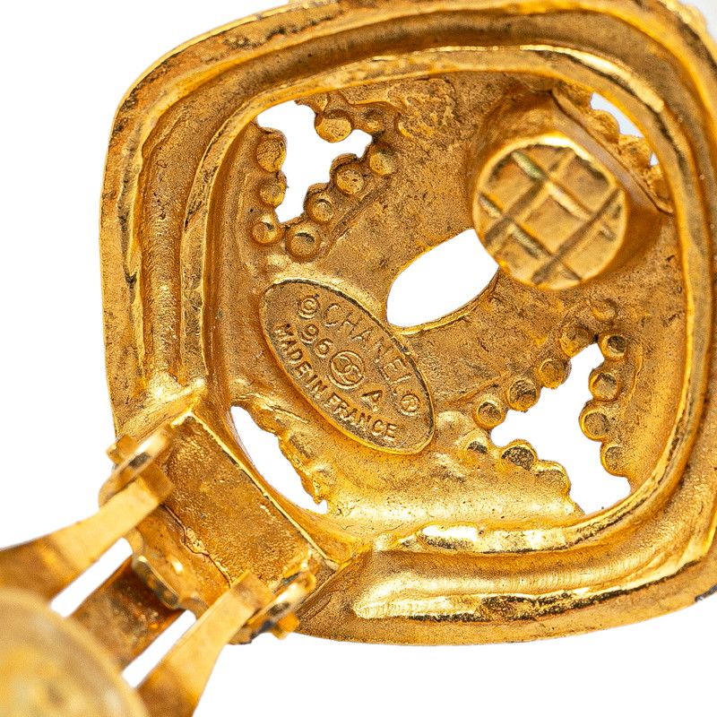 シャネル ヴィンテージ ココマーク ひし形 モチーフ ブローチ メッキ