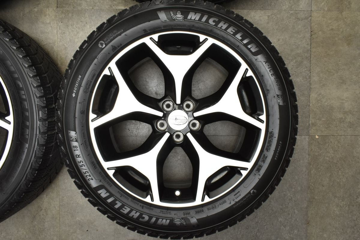 スバル SJ フォレスター 後期 18×7J +48 バリ溝 225/55R18