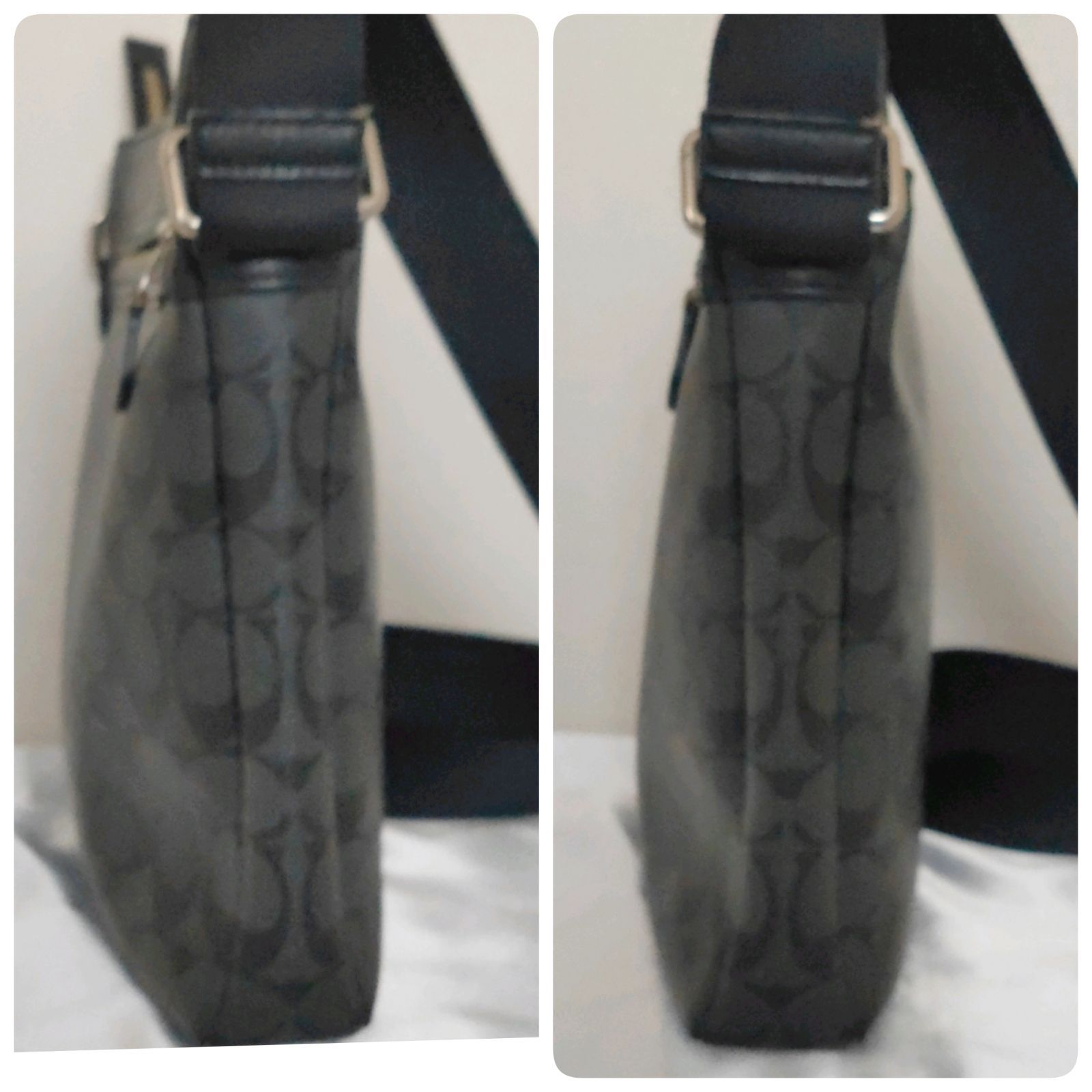 COACH コーチ　ボディーバッグ　ショルダーバッグ　シグネチャー　PVC 黒 コーチ ショルダーバッグ COACH 黒 シグネチャー メンズ 斜め
