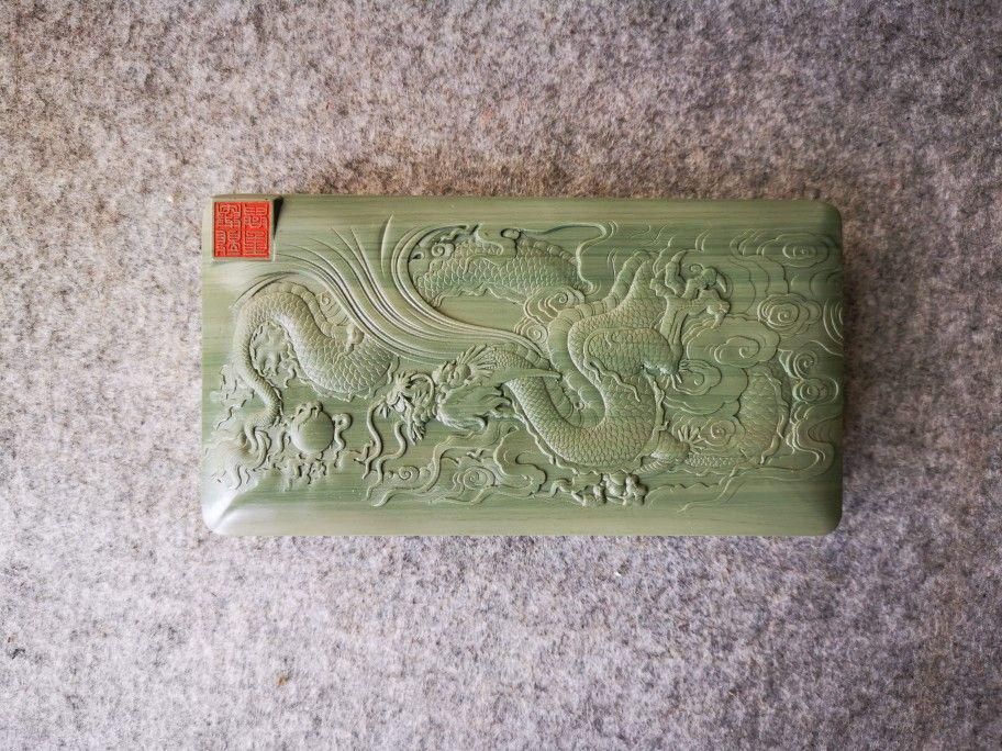 松花石硯 墨盒 文房四宝 筆墨紙筆硯 工芸品 美術品 置物 松花石硯 墨盒 文房四宝 筆墨紙筆硯 工芸品 美術品 置物 - メルカリ