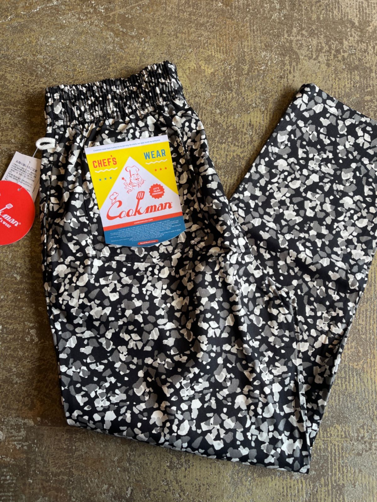 クックマンCOOKMAN CHEF PANTS 新品TERRAZZO BLACK