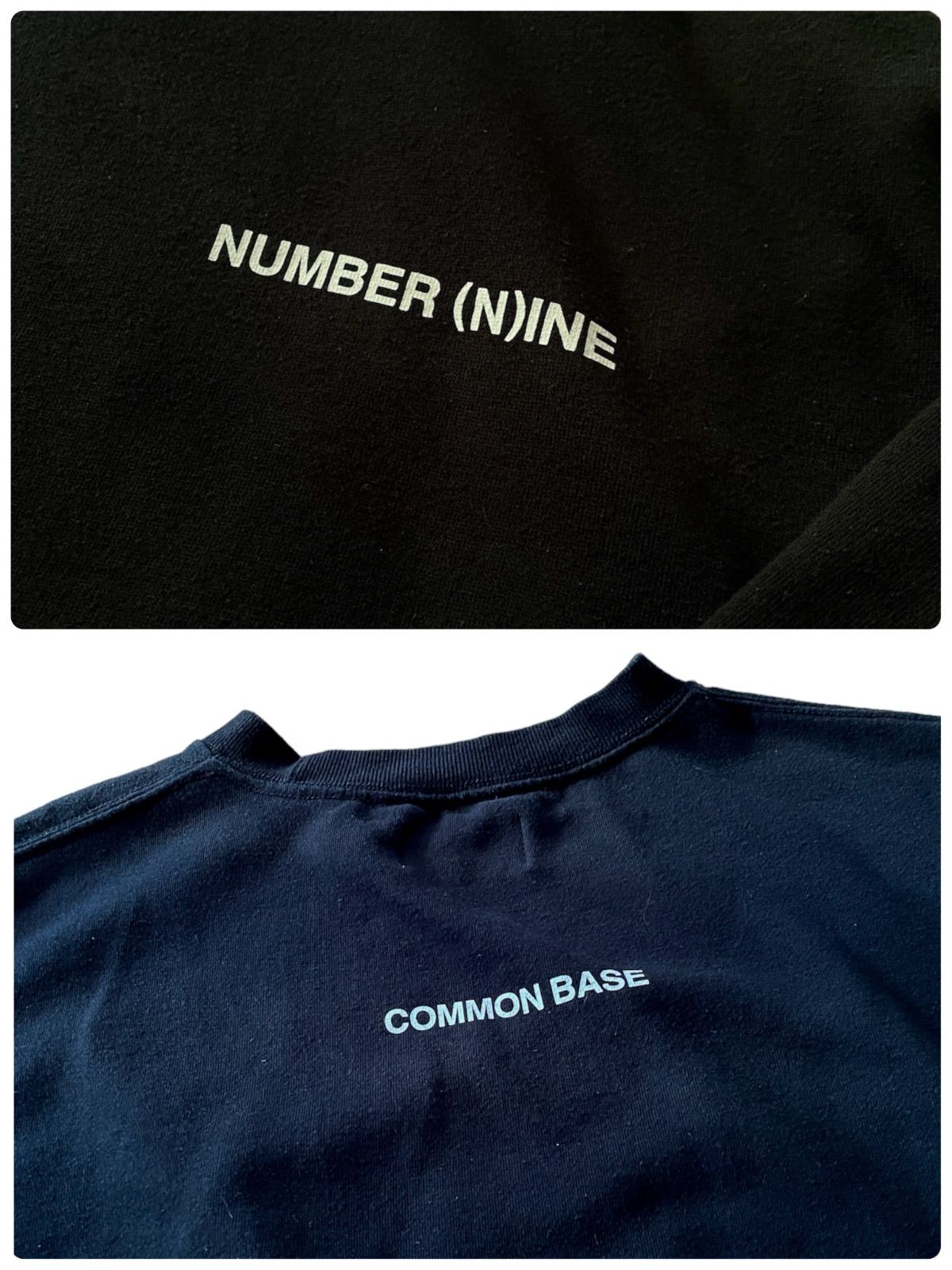 NUMBER (N)INE×COMMON BASE コラボ スウェット トレーナー ダブルネーム ブラック サイズ M