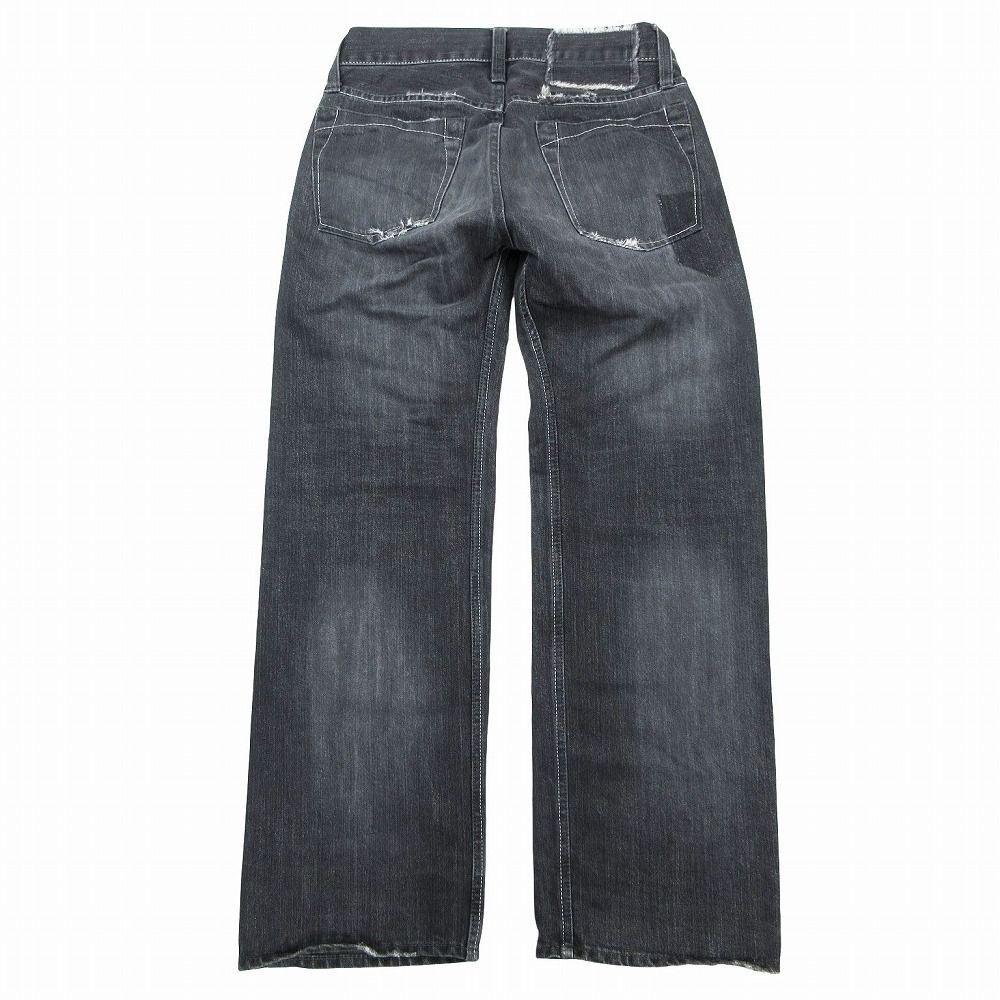 TroisO トロワゾ 日本製 ラメ入りブーツカットデニムパンツ ジーンズ