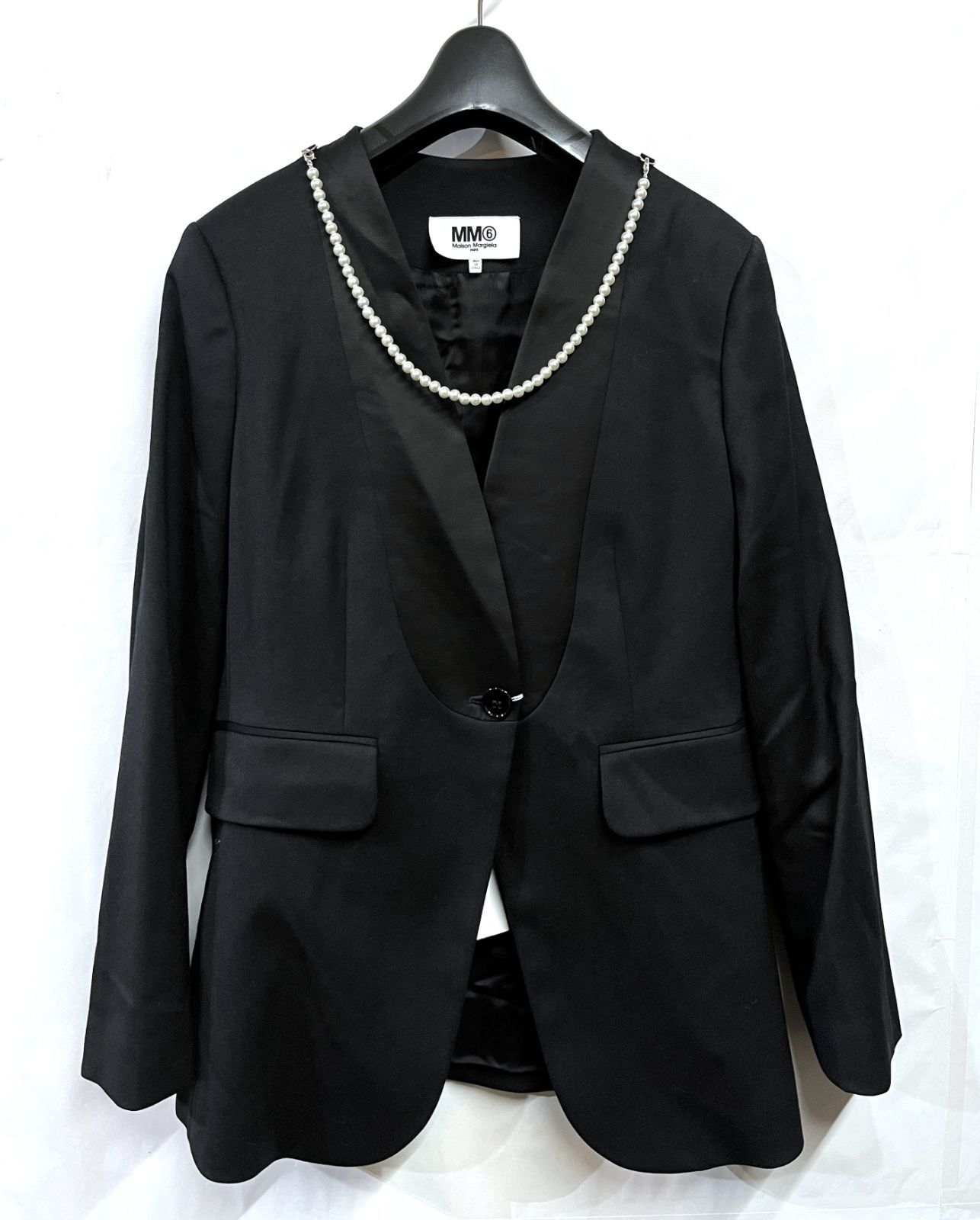 MM6 Maison Margiela｜エムエムシックス メゾンマルジェラ パールネックレス テーラードジャケット