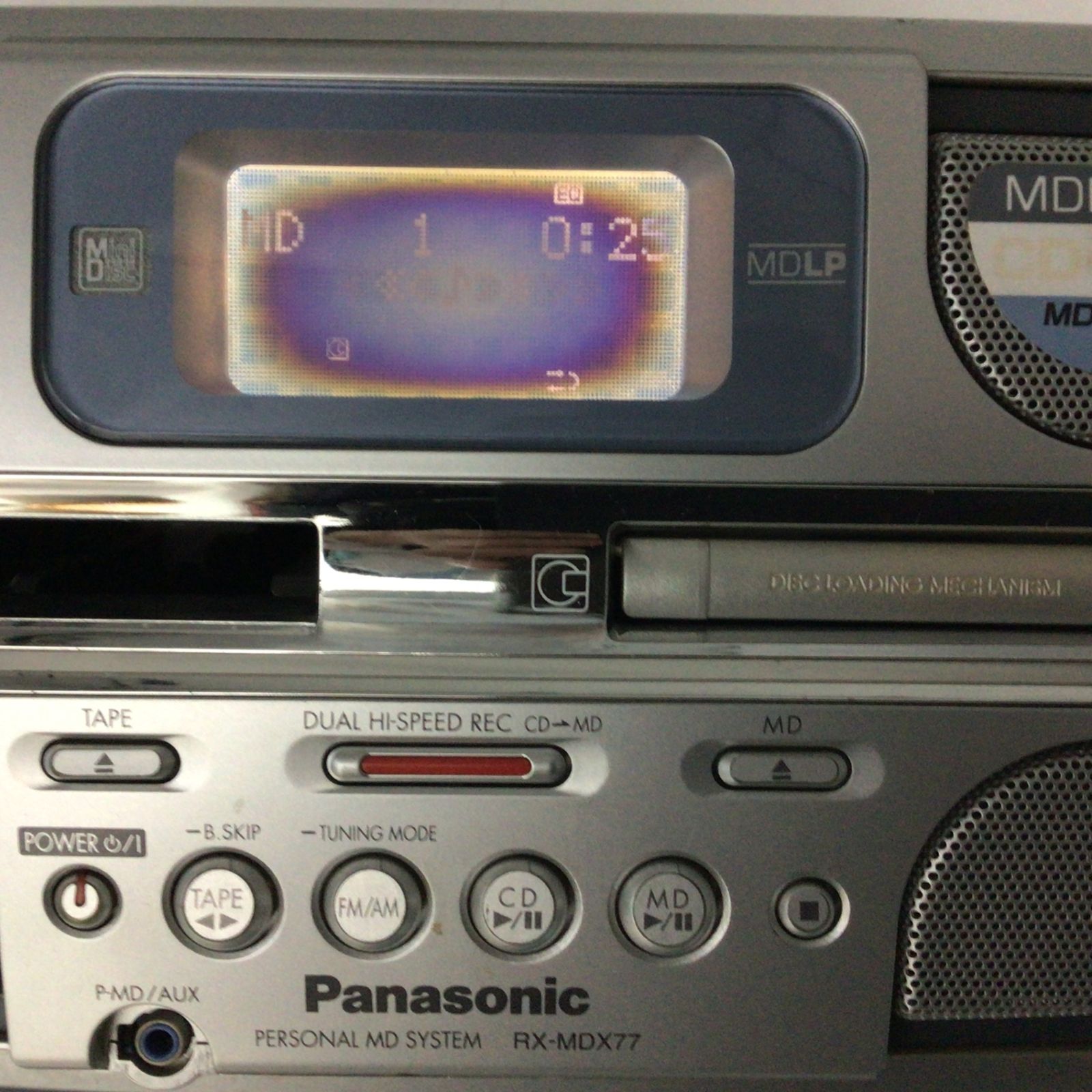 Panasonic パナソニック RX-MDX77-S シルバー パーソナルMDシステム