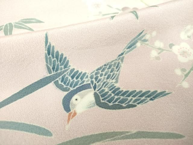 平和屋着物○本加賀友禅作家 染元千紅代表 寺西一紘 訪問着 飾花鳥文