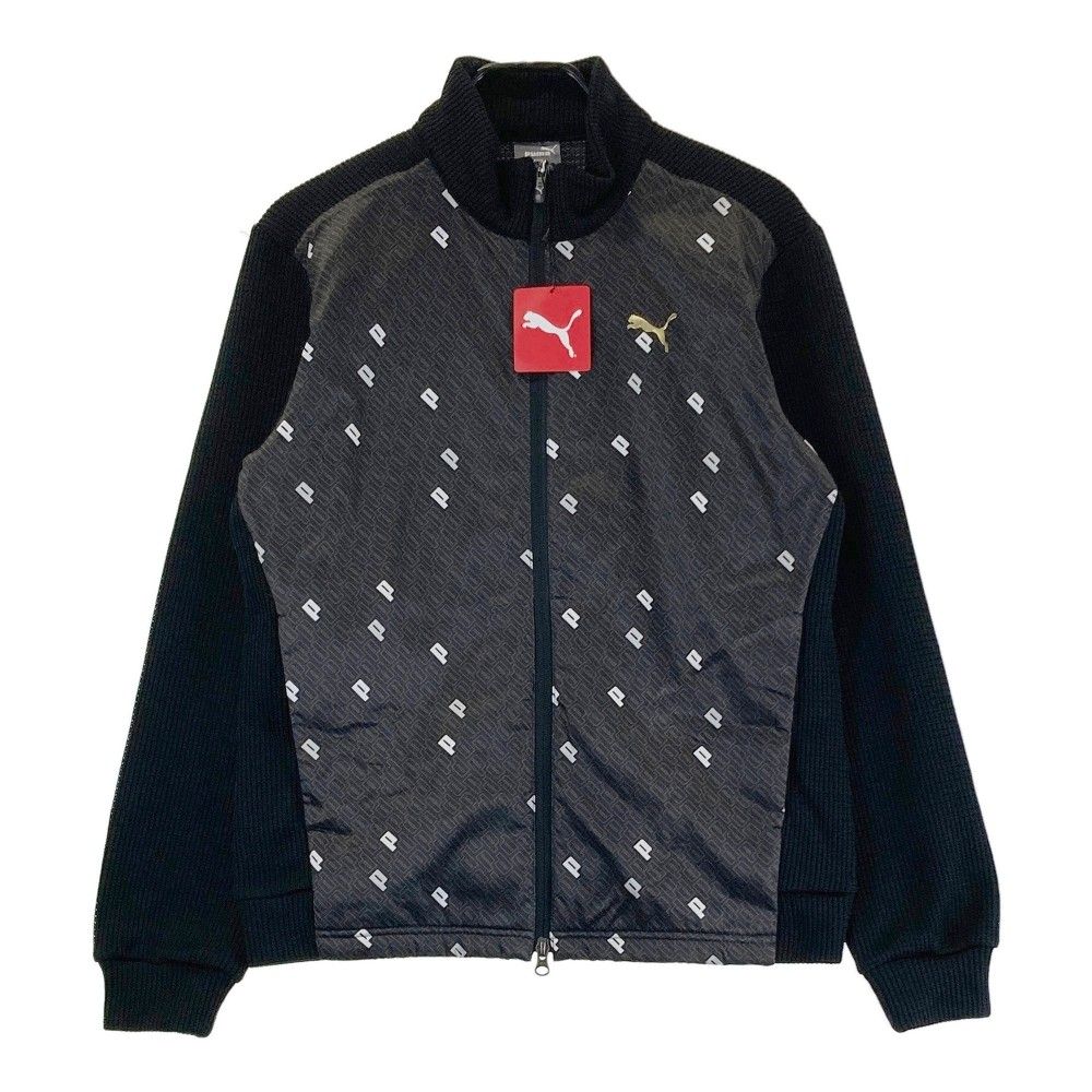 サイズ：1 PUMA GOLF プーマゴルフ  長袖 ニット ジップジャケット  ブラック系 [240101399323] ゴルフウェア メンズ ストスト