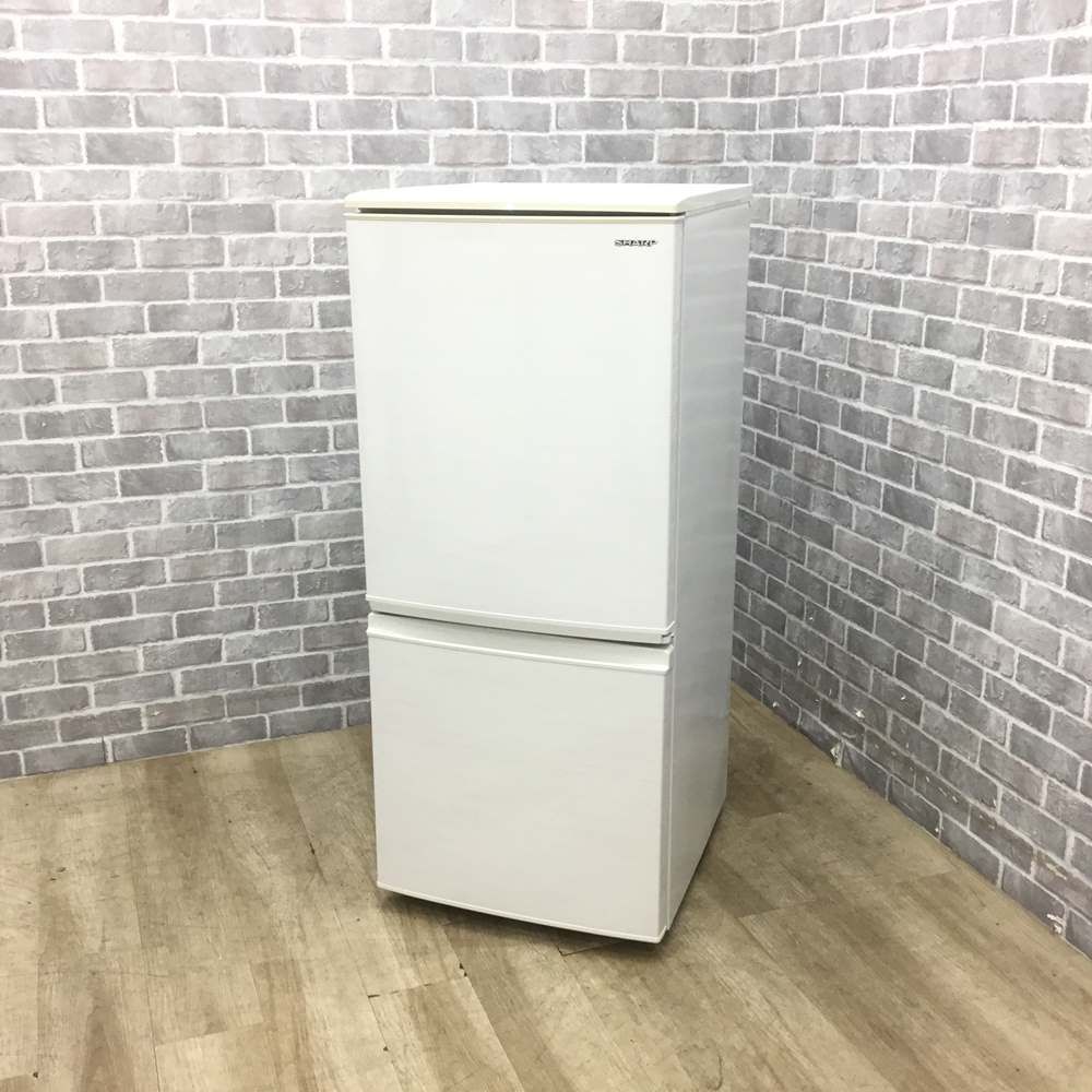 中古 冷蔵庫 137L シャープ つけかえどっちもドア SJ-14W-W 2012年製 2ドア ホワイト 自動霜取りファン式 一人暮らし 単身用  6ヶ月保証付き-COSMO SPACE online