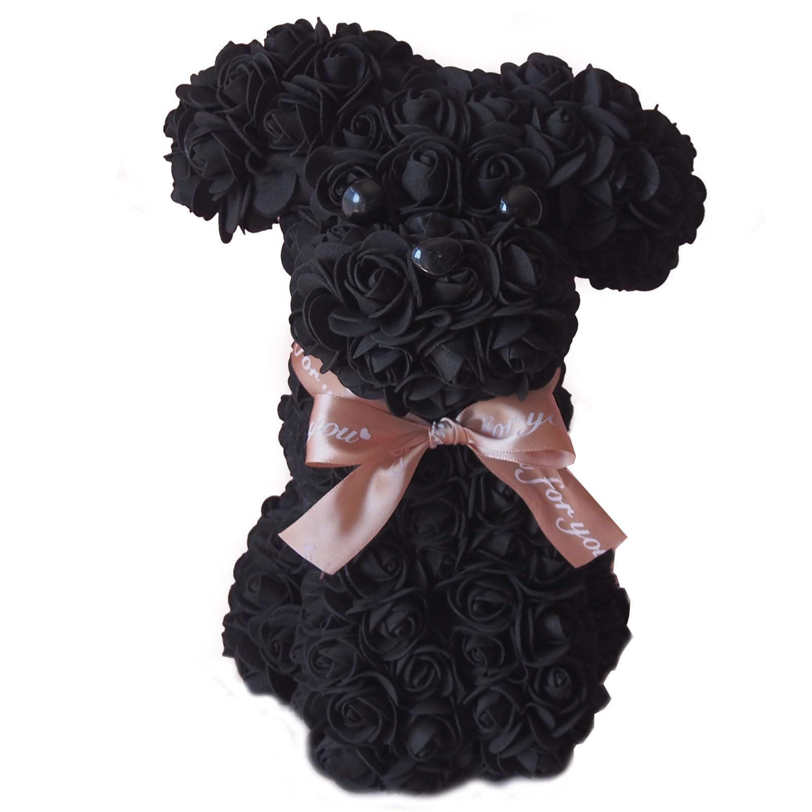 フラワードッグ1個ウレタン花 造花 フラワーギフト トイプードル トイプー ローズ犬 薔薇 バラ 造花 誕生日 お礼 お祝い お座りプードルブラック