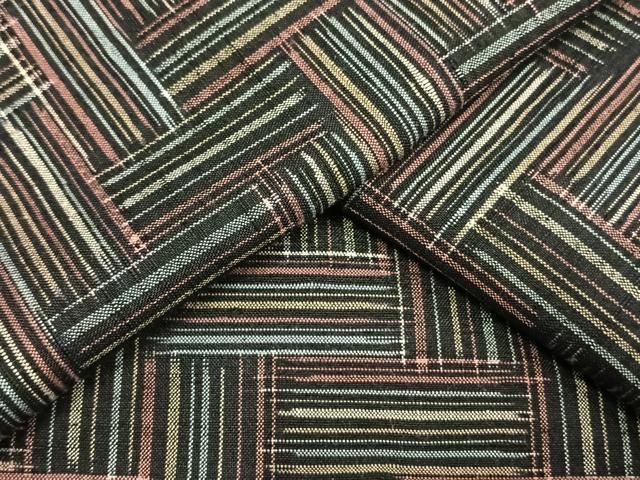 平和屋着物▽上質な紬 単衣 網目文 ロング丈 正絹 逸品 AAAV2614fy