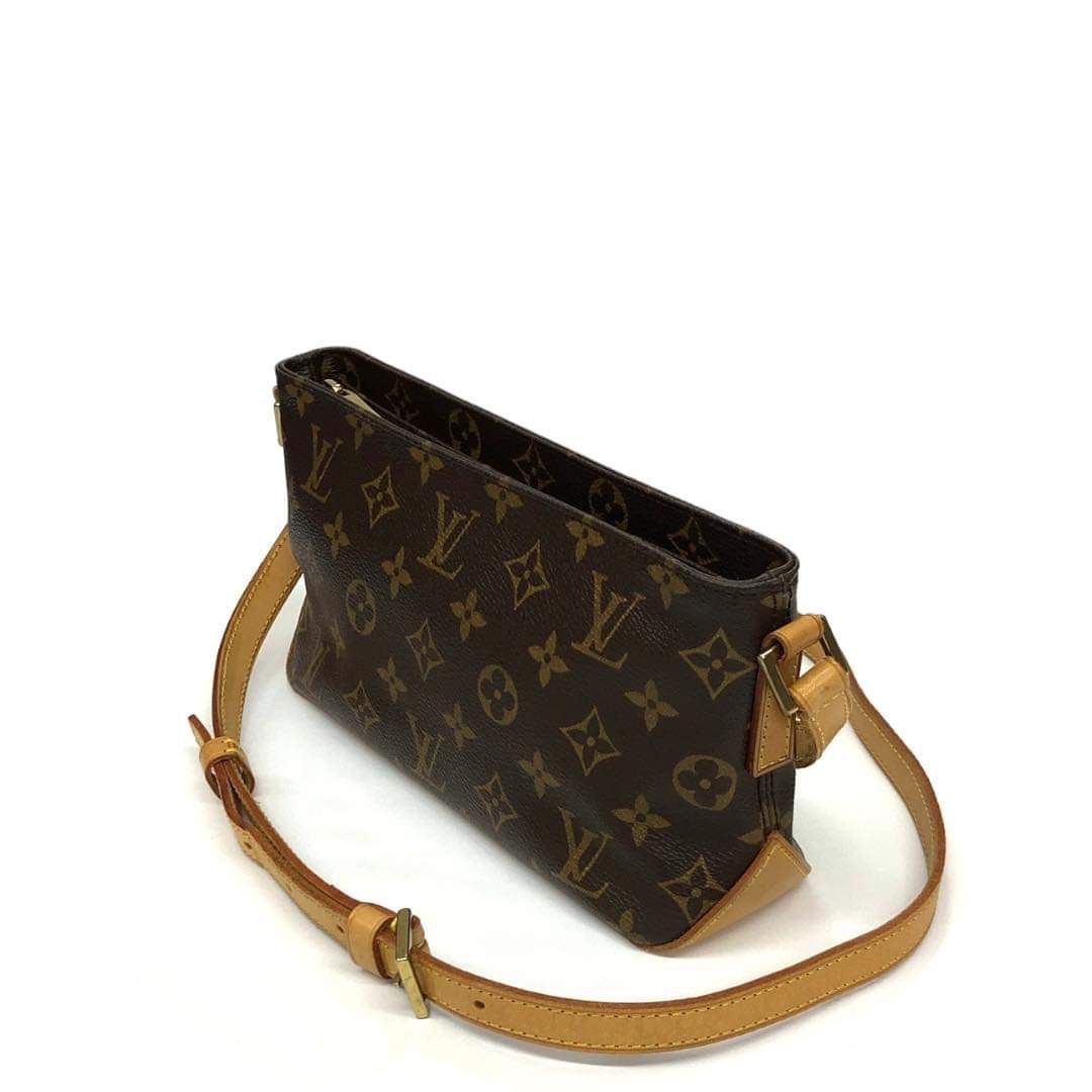 【中古品】03年製 LOUIS VUITTON ルイヴィトン M51240 トロター モノグラム PVC ショルダーバッグ 斜め掛け ブラウン