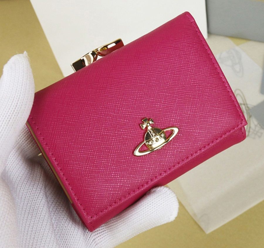 箱付き】 Vivienne Westwood がま口 3つ折り財布 ピンク 新品 箱付き】 Vivienne Westwood がま口 3つ折り財布 ピンク 新品